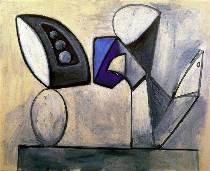 Pablo Picasso Oil Painting Still Life Dishware And Cutlery